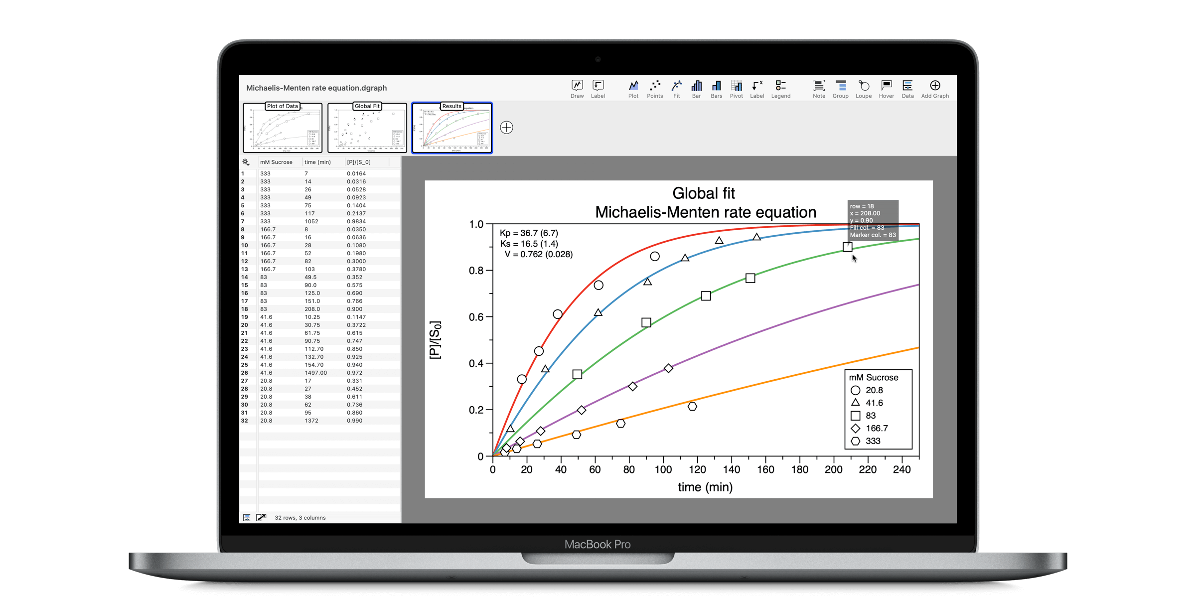 DataGraph on MacBook Air